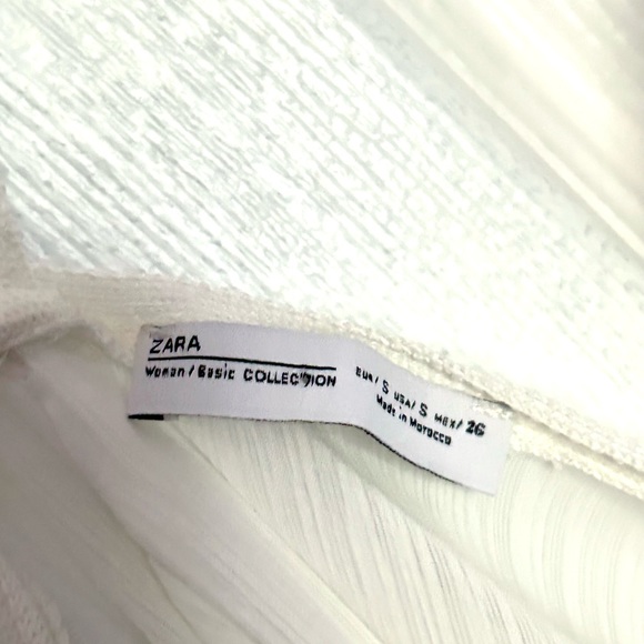 Zara White Gray Basic Collection Racer back Waterfall Tank Top - Picture 6 of 7